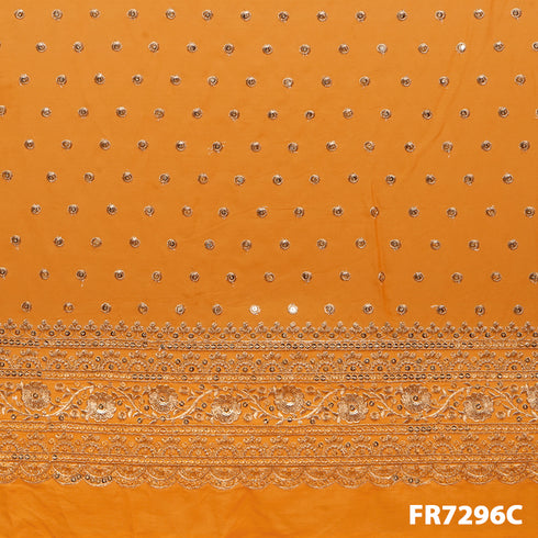 Zari Sequins Georgette Fabric-Fr7296
